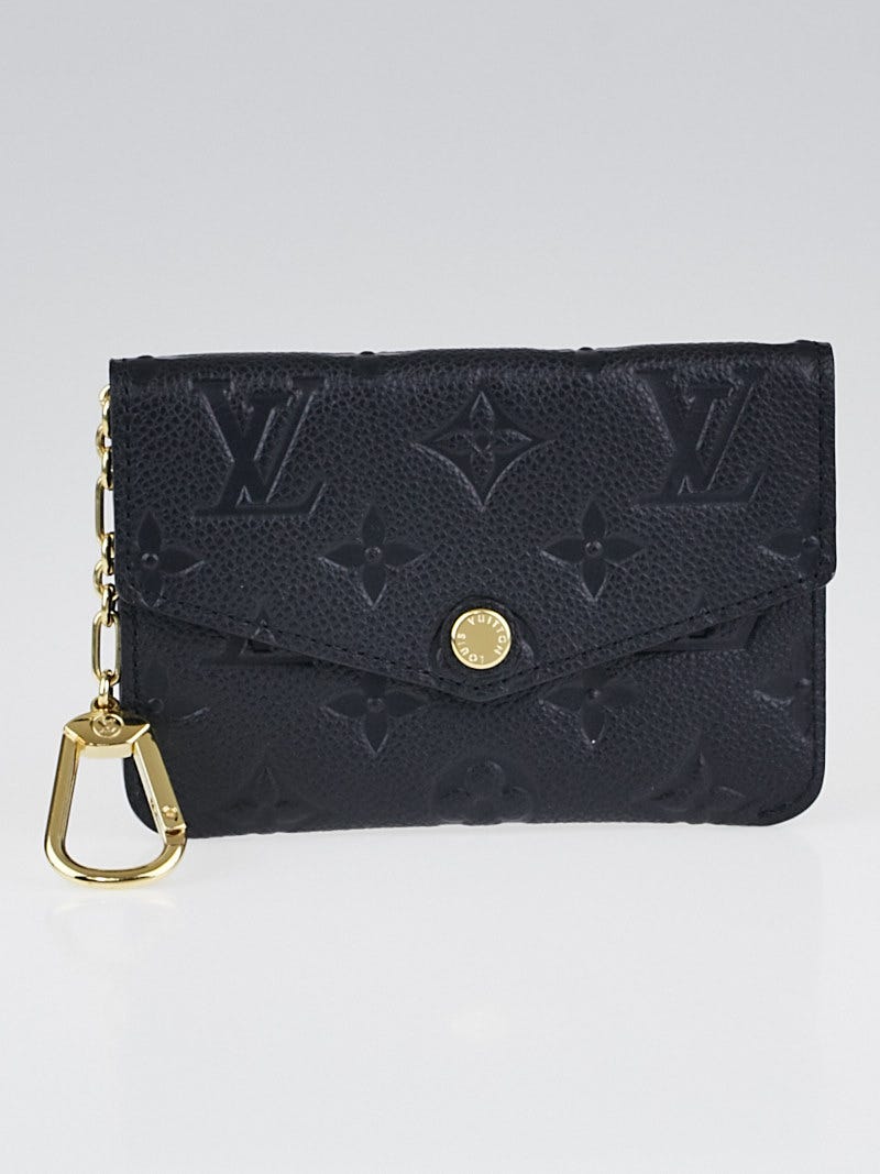 Louis Vuitton Black Monogram Empreinte Leather Pochette Cles and Key Holder