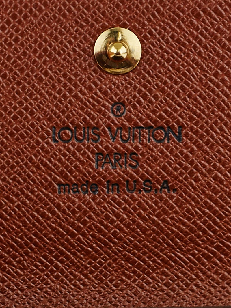 Louis Vuitton Brown, Pattern Print LV Monogram Coated Canvas Elise Wallet