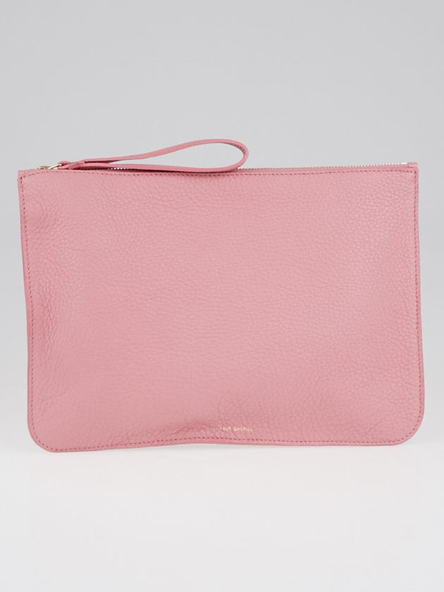 Mansur Gavriel Peony Tumbled Leather Large Wallet Pouch