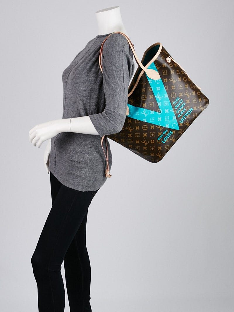 Louis Vuitton シュシュ 緑・青 Made in Italy