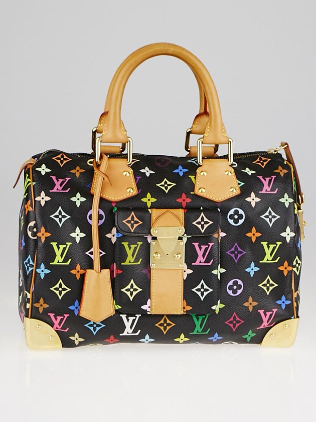 Louis Vuitton Black Monogram Multicolore Speedy 30 Bag