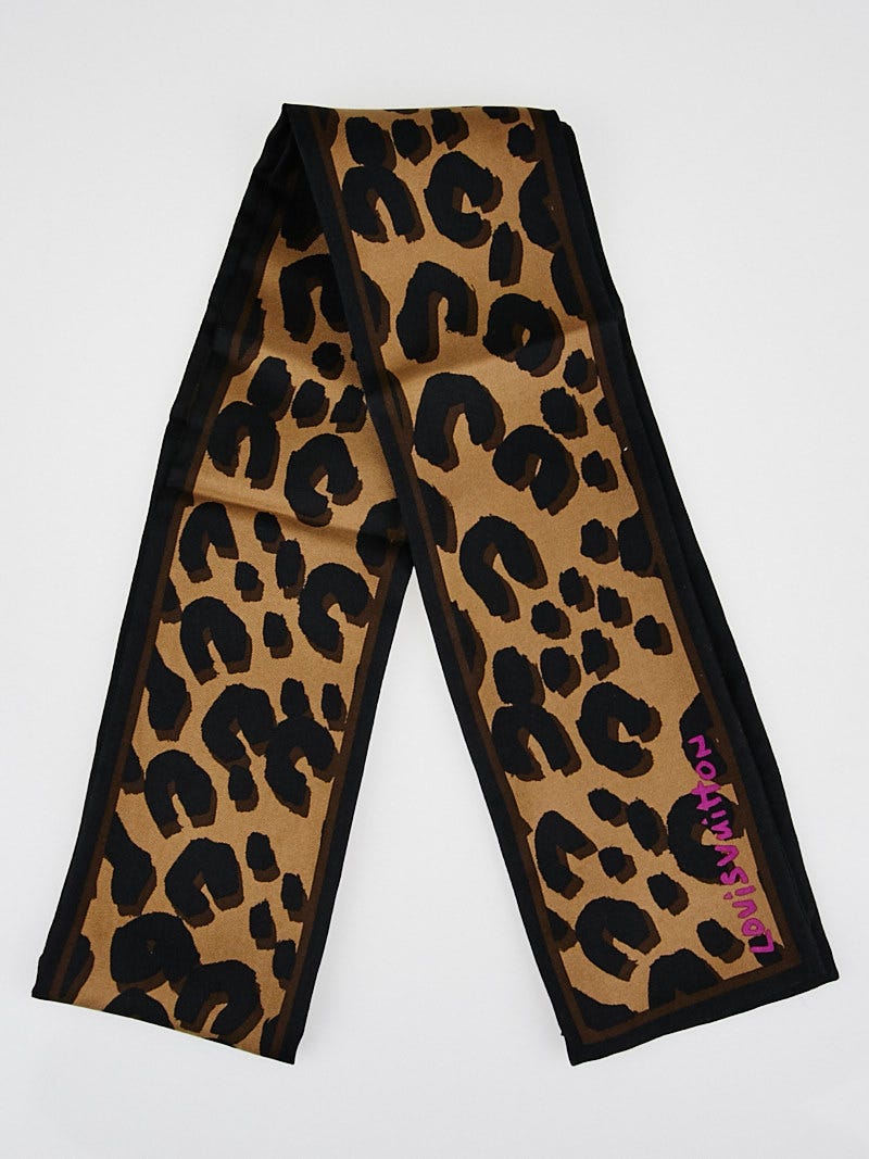 Louis Vuitton Stephen Sprouse Leopard Print Silk Bandeau Scarf