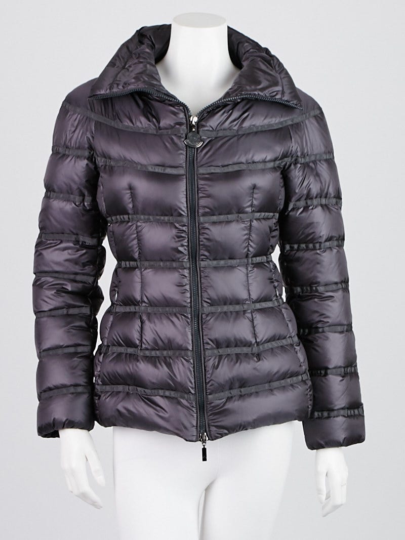 Moncler Dark Grey Quilted Nylon Gaudin Down Jacket Size 1/S | Yoogi's Closet