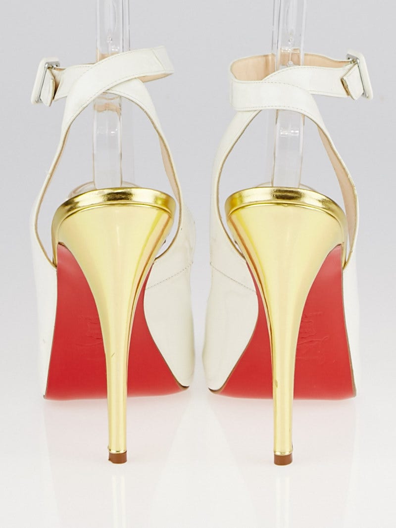 Louboutin white and gold top