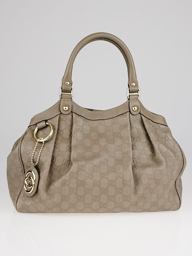 Gucci Grey Guccissima Leather Medium Sukey Tote Bag