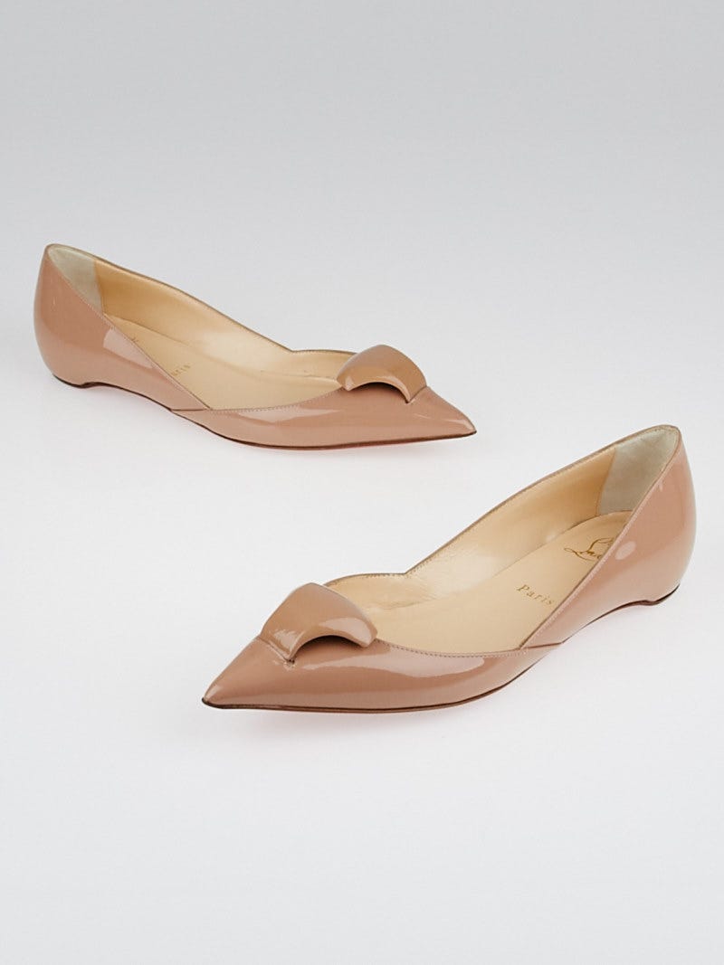 Louboutin hot sale nude flats