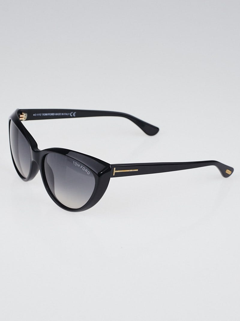 Tom Ford Black Frame Gradient Cat Eye Martina Sunglasses TF231