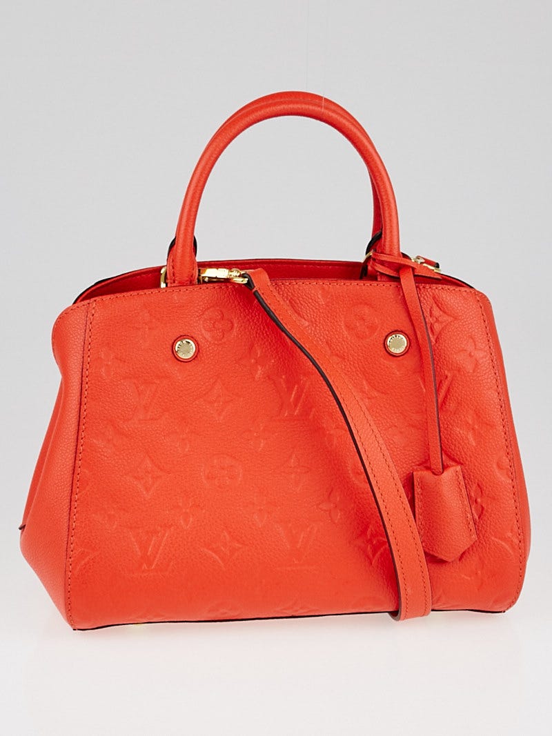 Louis Vuitton Orange Monogram Empreinte Leather Montaigne Bb