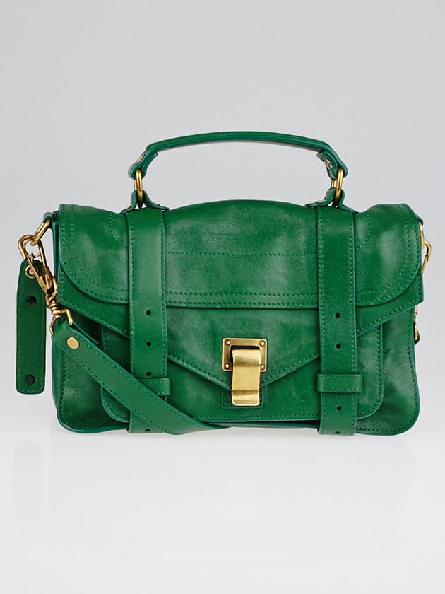 Proenza Schouler Green Lux Leather PS1 Tiny Satchel Bag