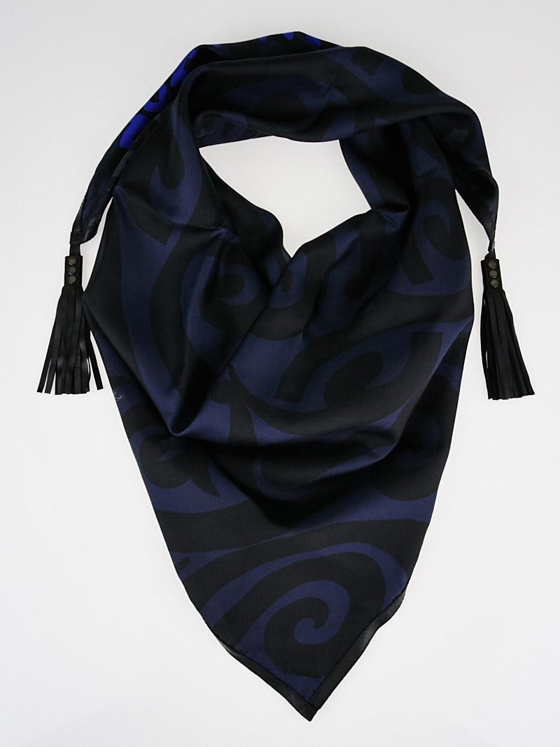 Louis Vuitton - Authenticated Scarf - Silk Black for Women, Never Worn