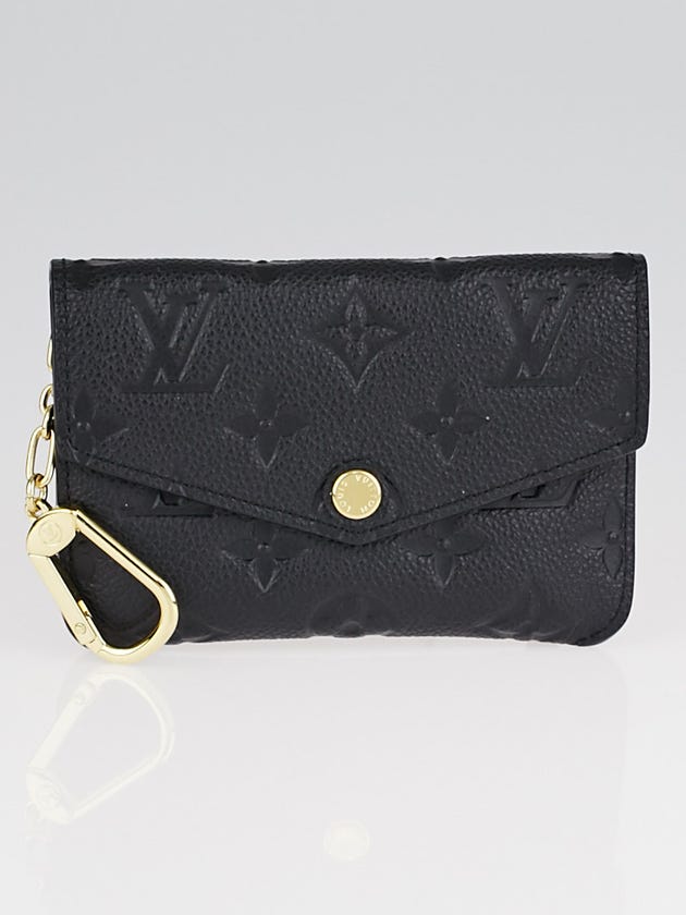 Louis Vuitton Black Monogram Empreinte Leather Pochette Cles and Key Holder