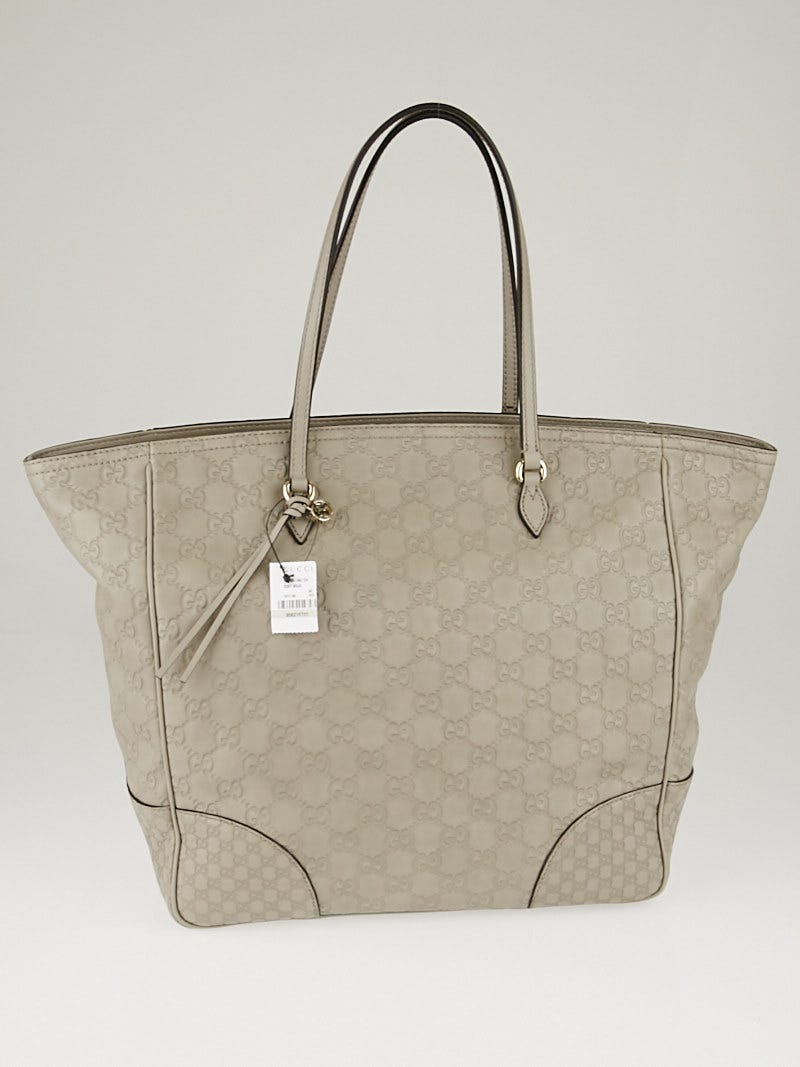 Gucci Grey Guccissima Leather Bree Original Tote Bag Yoogi s Closet