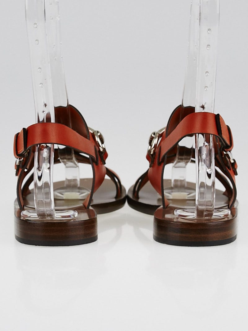 【カラー2色あり♪】GUCCI Infradito Lady Horsebit In Pelle Sandali infradito Lady Horsebit in pelle in Marrone - Gucci