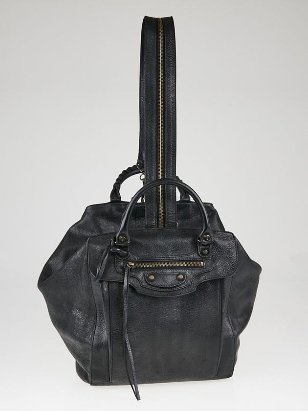 balenciaga traveller creased leather backpack Agneau Giant 12 Silver Hardware S Traveler Black 1862035 FASHIONPHILE Zip closure BALENCIAGA 326404 BLACK LEATHER BACKPACK