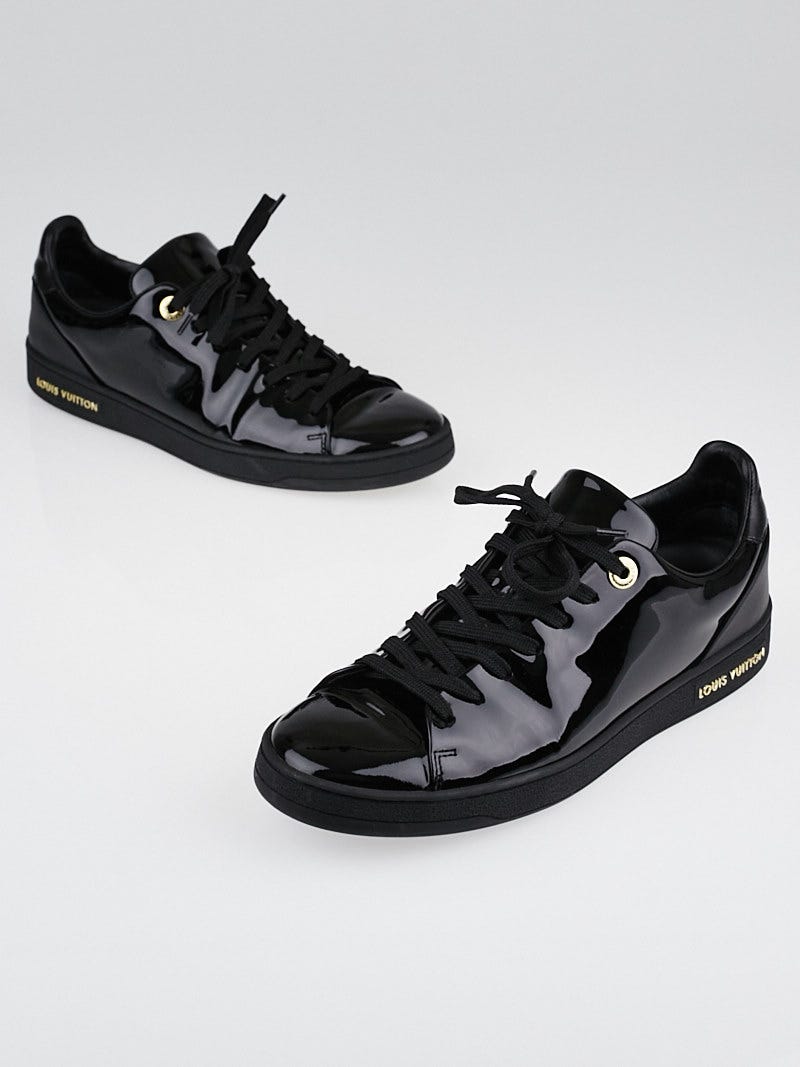 NEW LOUIS VUITTON FRONTROW SHOES 37.5 PATENT LEATHER SNEAKERS