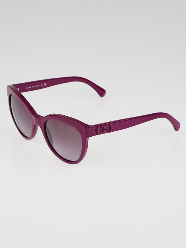 Chanel Fuchsia Frame Tinted Retro Sunglasses-5315