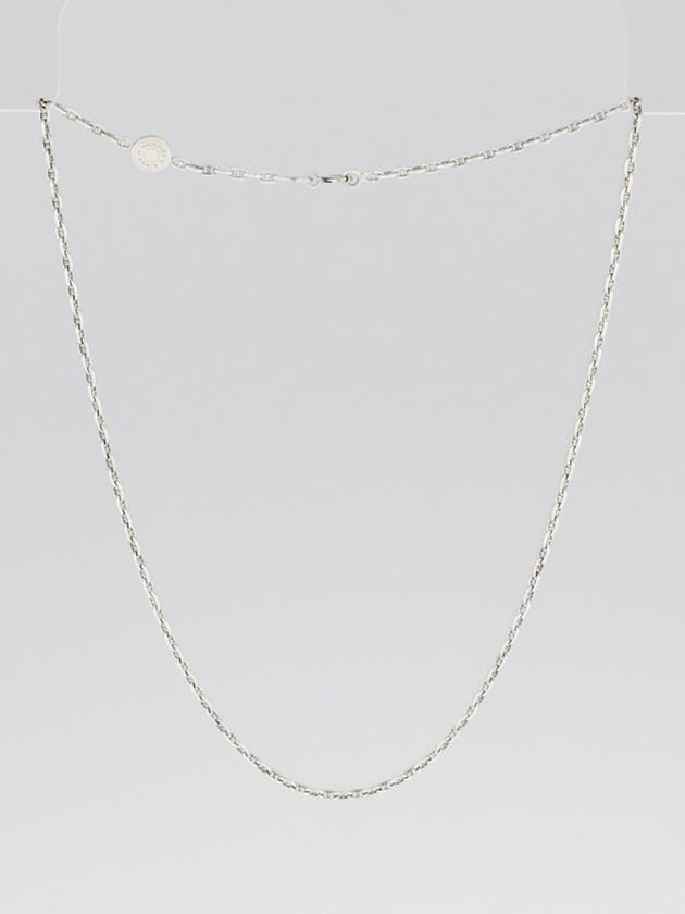 Hermes Sterling Silver Chain Necklace
