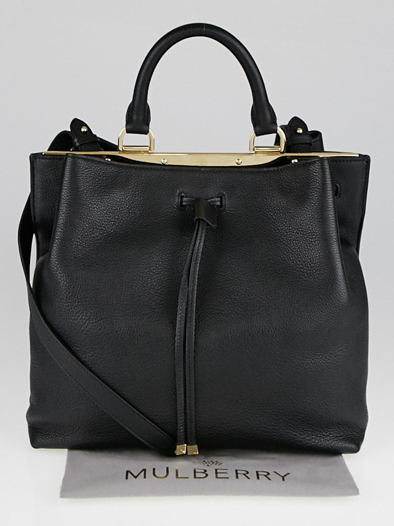 Mulberry Black Grained Leather Kensington Bag Yoogi s Closet