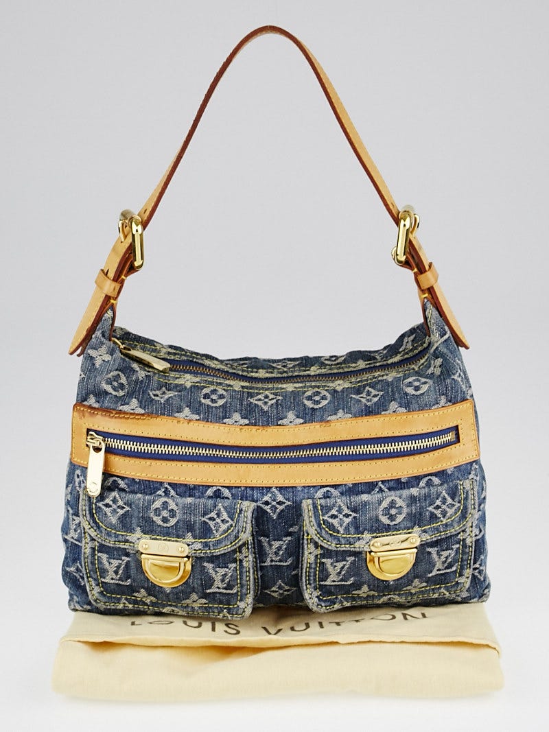 Louis Vuitton Blue Denim Monogram Denim Baggy PM Bag - Yoogi's Closet