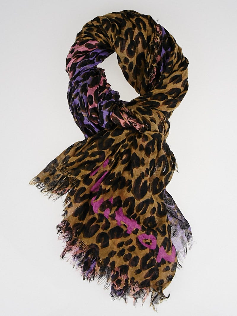 Louis Vuitton Animal Print, Pink x Stephen Sprouse Leopard Graffiti Cashmere Stole