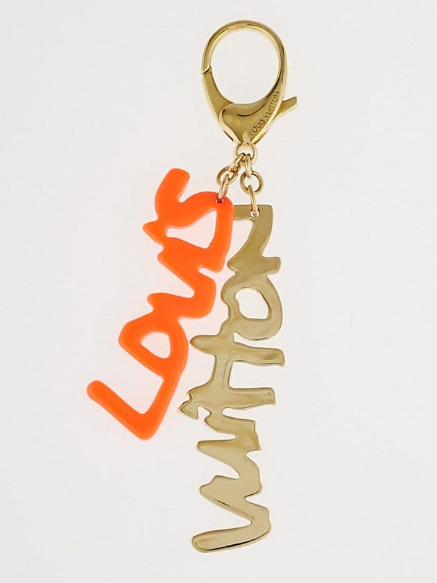 Louis Vuitton Limited Edition Orange Stephen Sprouse Graffiti Key Holder and Bag Charm