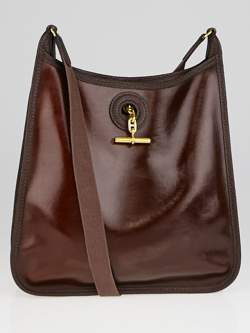 Hermes 28cm Havane Amazonia Leather Vespa PM Bag Yoogi s Closet