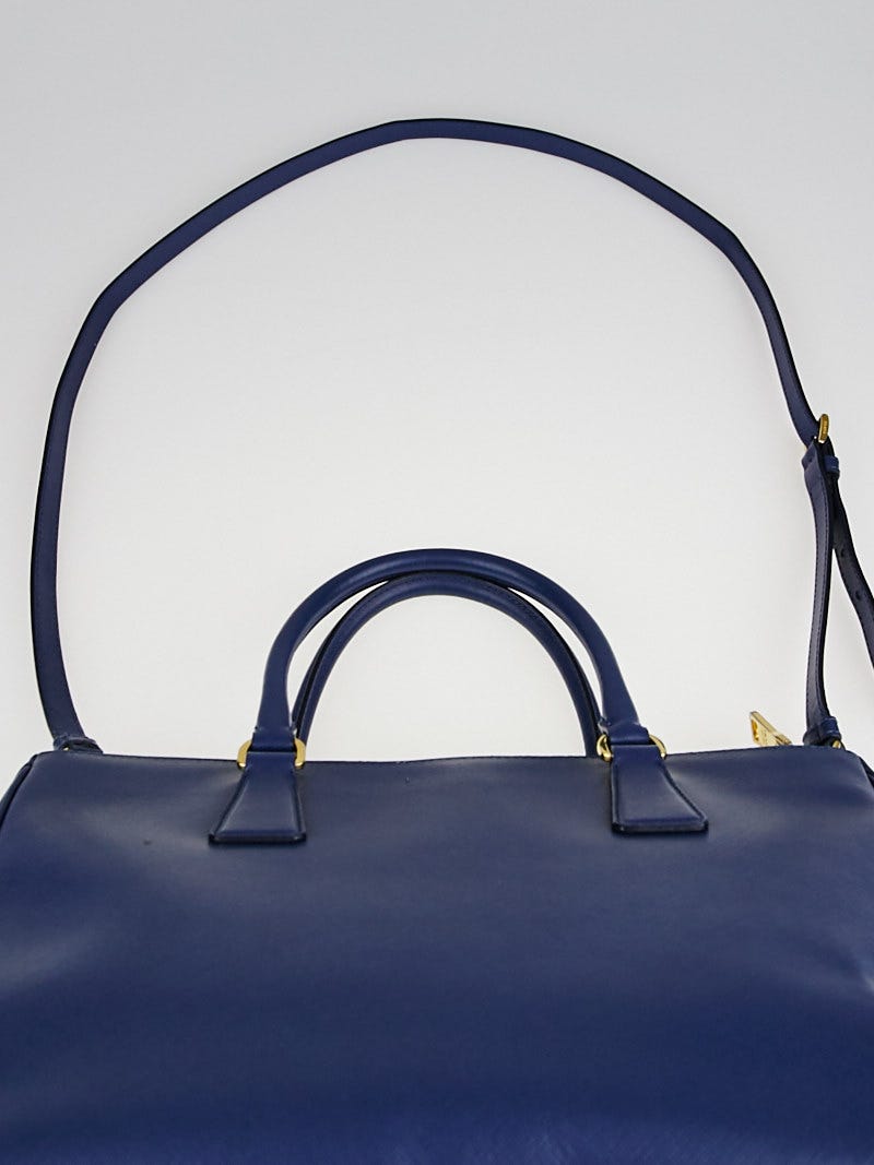 PRADA SAFFIANO LUX ダブルポケット バッグ【ランク:A】 PRADA Black Saffiano Lux Galleria Leather Medium Double Zip