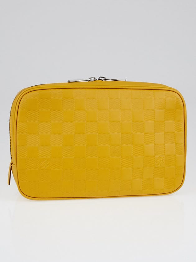 Louis Vuitton Jaune Damier Infini Leather Toilet Pouch