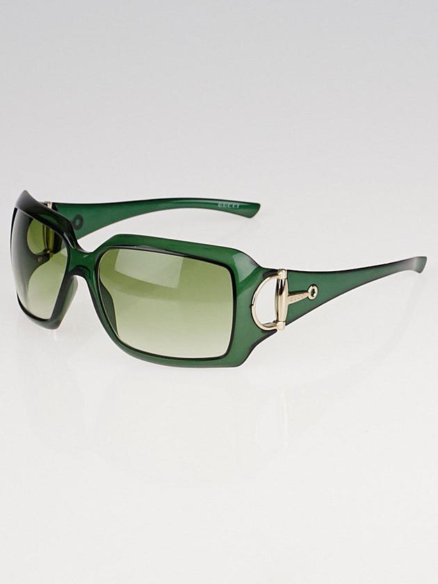 Gucci Green Frame Gradient Tint Horsebit Sunglasses-2562/S
