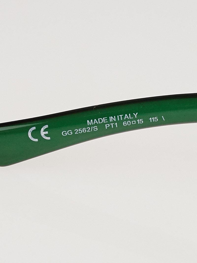 Gucci Green Frame Gradient Tint Horsebit Sunglasses-2562/S