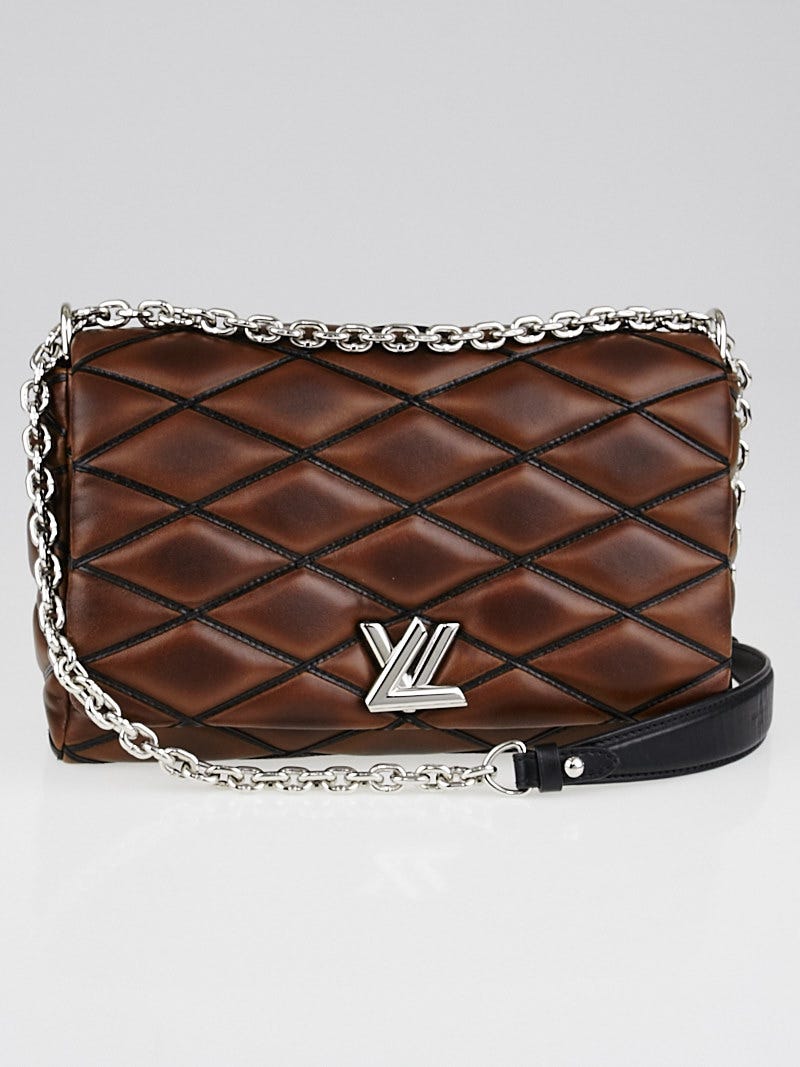 Louis Vuitton Brown Quilted Lambskin Leather GO-14 Malletage MM