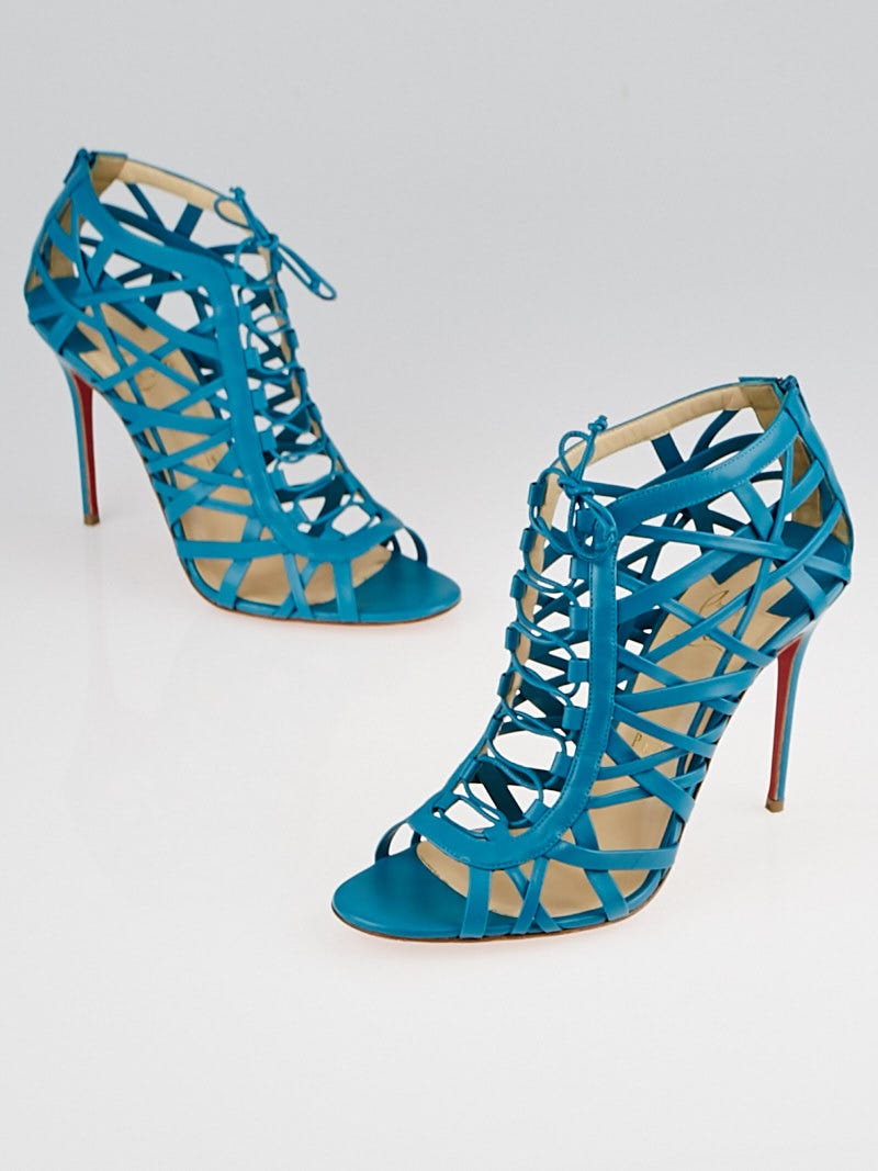 Christian Louboutin Riviera Kid Leather Laurence Anyway 100 Caged