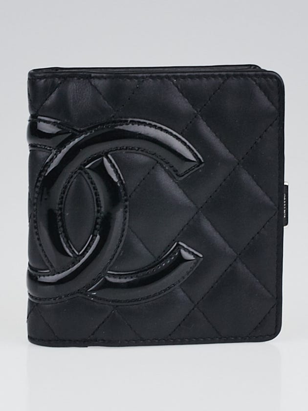 Chanel Black Quilted Ligne Cambon Bifold Compact Wallet