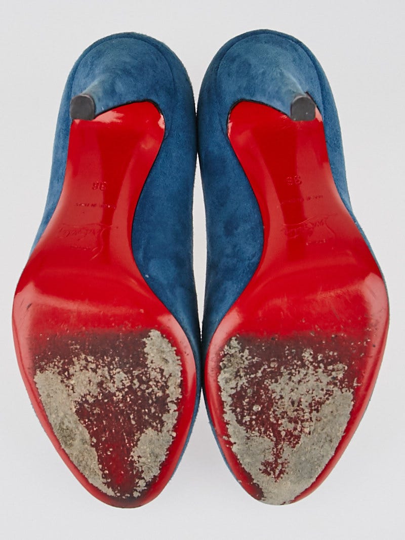 Christian Louboutin Turquin Suede Ron Ron 100 Pumps Size 5.5/36