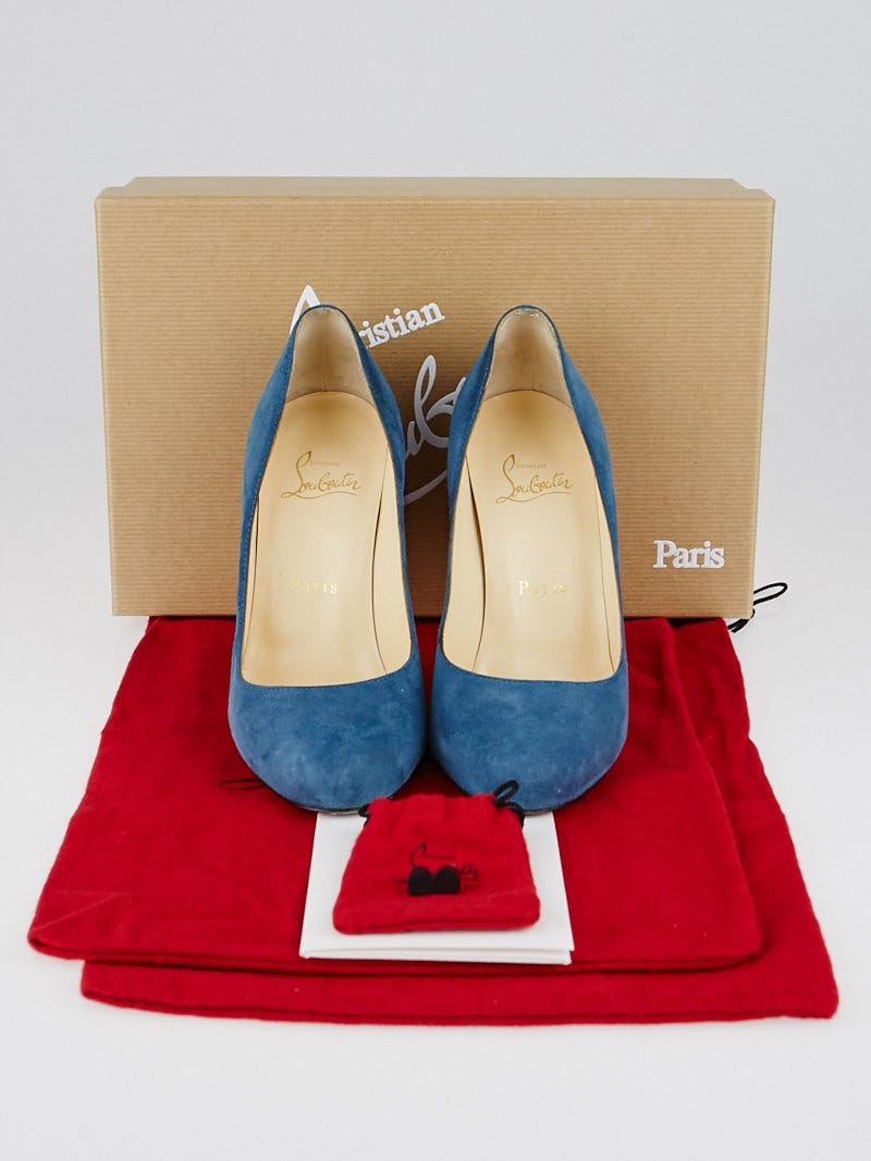 Christian Louboutin Turquin Suede Ron Ron 100 Pumps Size 5.5