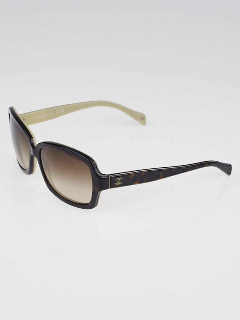 Chanel Tortoise Shell Frame Square Sunglasses 5143 - Yoogi's Closet