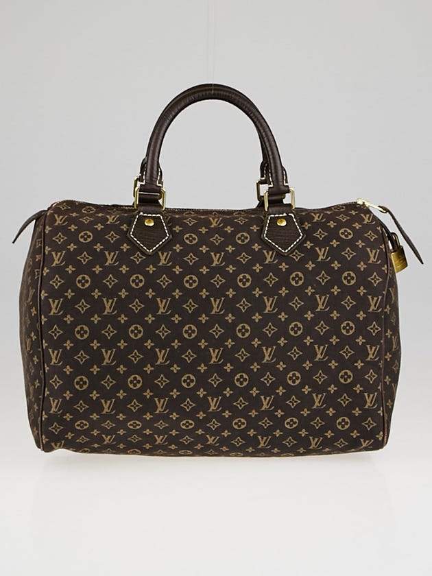 Louis Vuitton Ebene Monogram Mini Lin Speedy 30 Bag