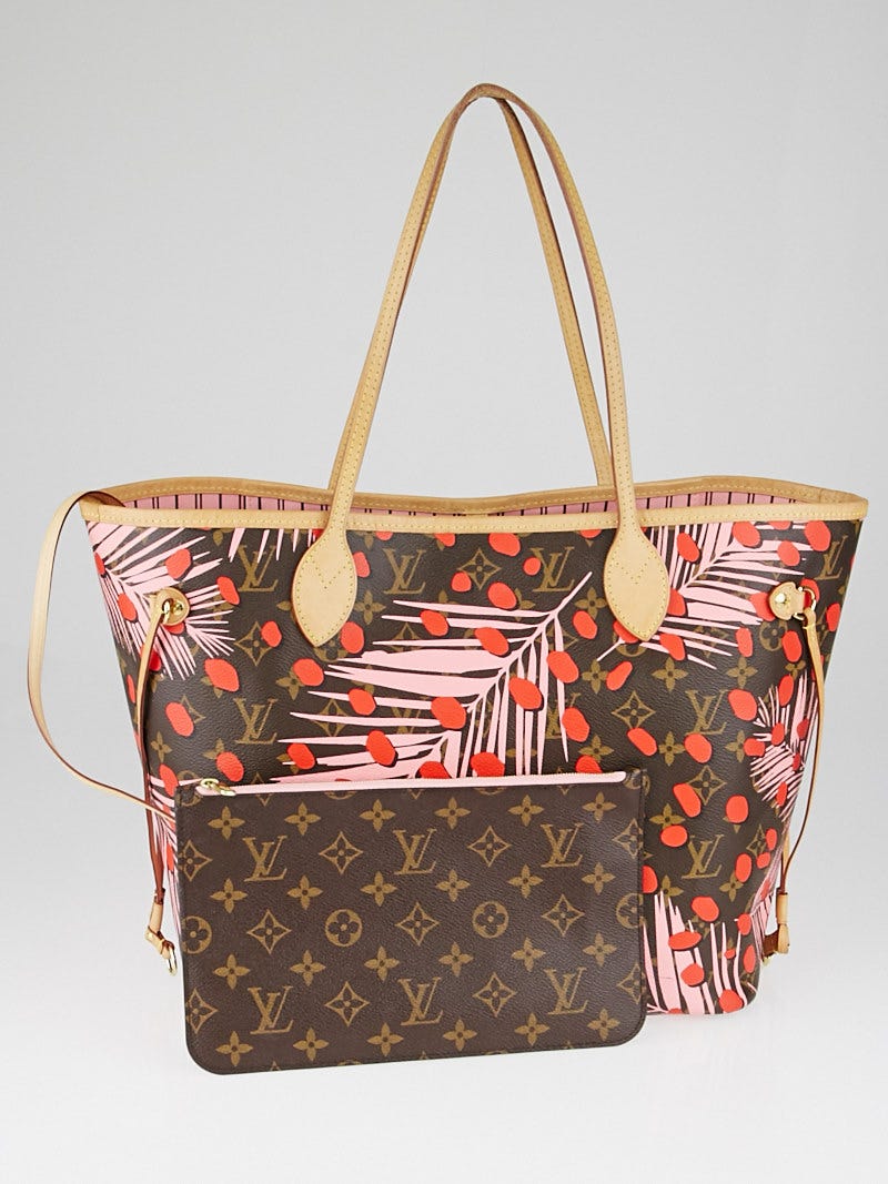 Auth Louis Vuitton Neverfull NM Tote Limited Edition Monogram Jungle Dots MM