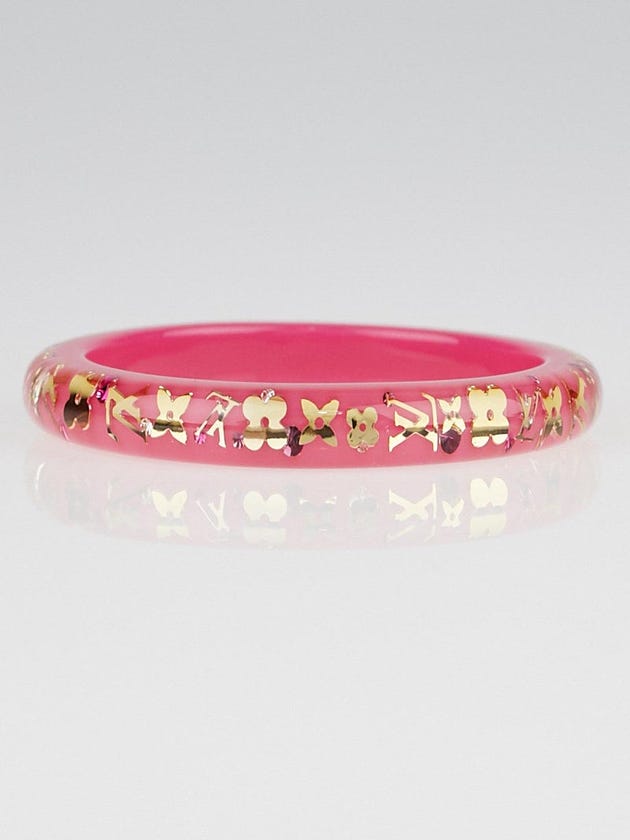 Louis Vuitton Rose Pop Resin Monogram Inclusion PM Bracelet