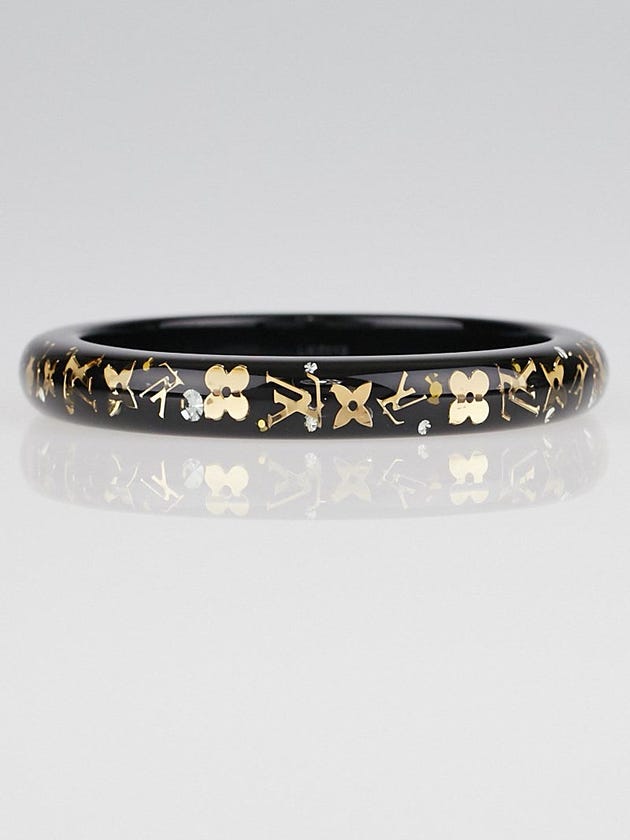 Louis Vuitton Black Resin Monogram Inclusion PM Bracelet