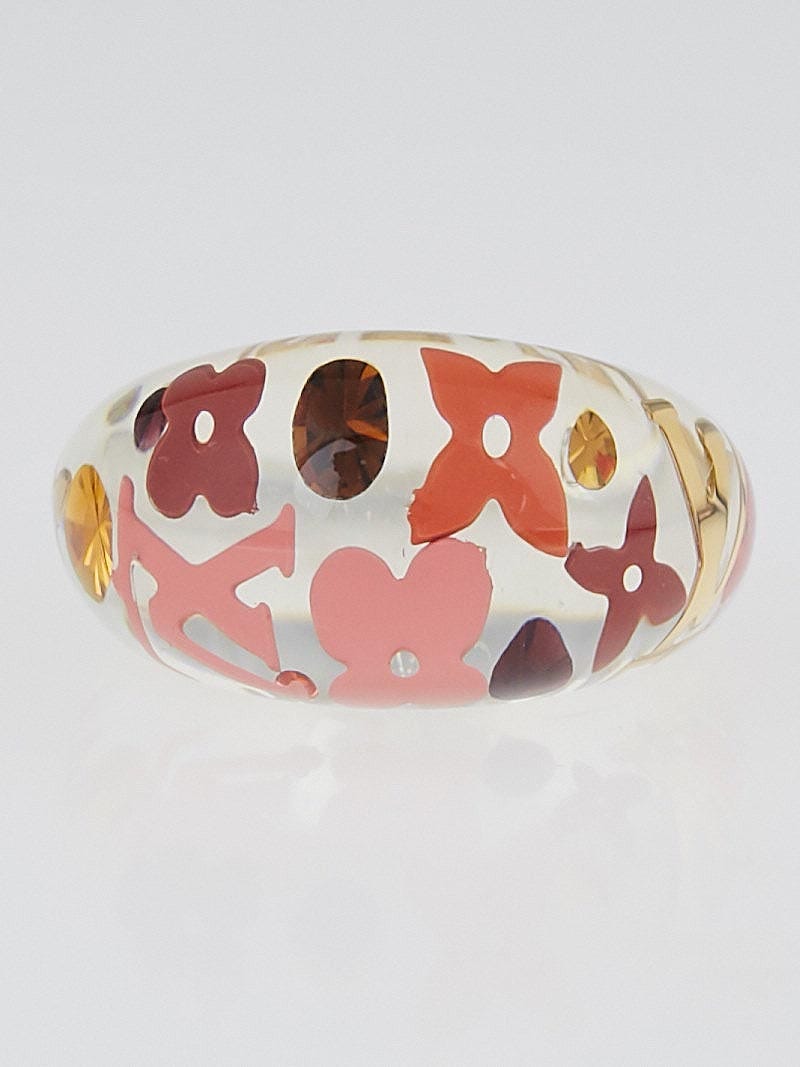 Louis Vuitton LV Inclusion Resin Ring 6.5 (Authentic)