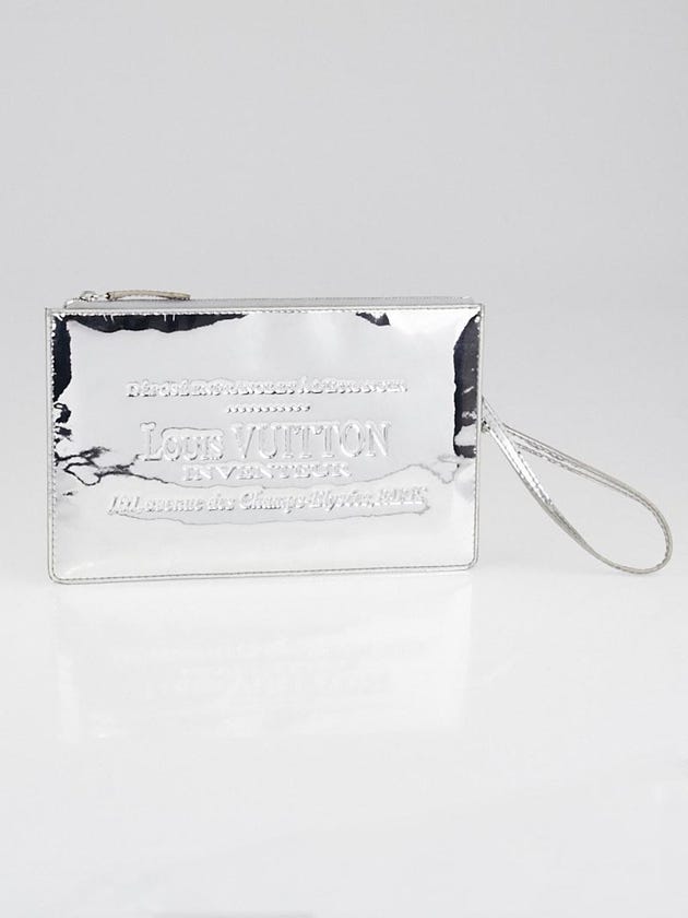 Louis Vuitton Limited Edition Silver Monogram Miroir Pochette Bag