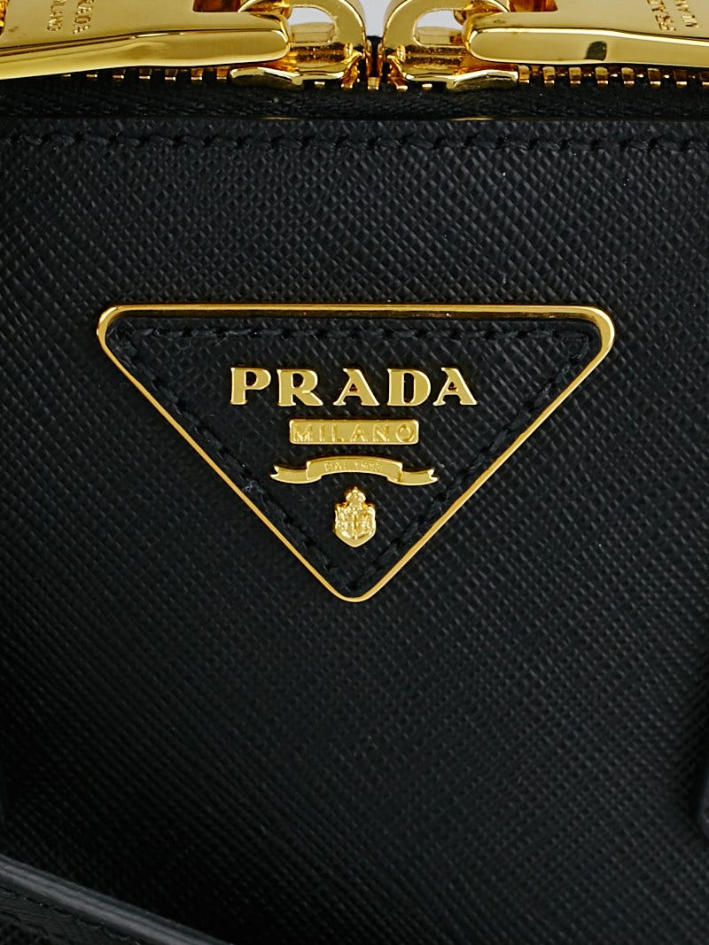 Prada Black Saffiano Lux Leather Mini Promenade Bag 1BA838 Prada Black Saffiano Lux Leather Mini Promenade Bag 1BA838