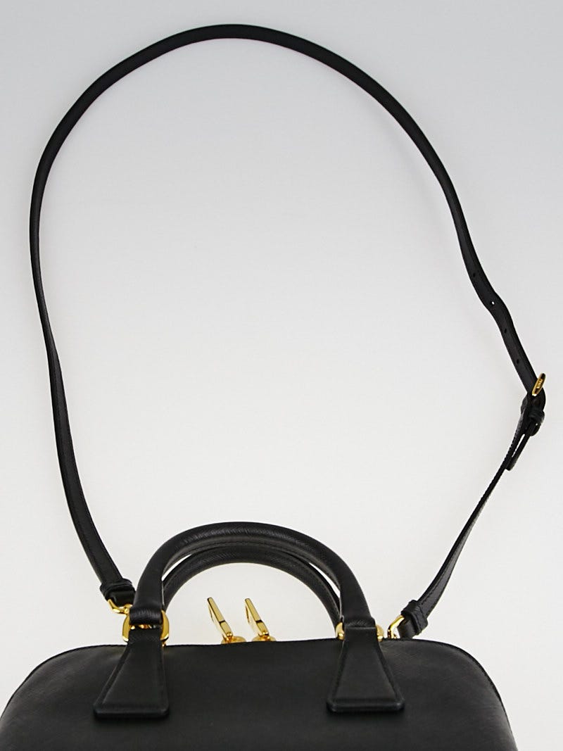 Prada Black Saffiano Lux Leather Mini Promenade Bag 1BA838 Prada Black Saffiano Lux Leather Mini Promenade Bag 1BA838