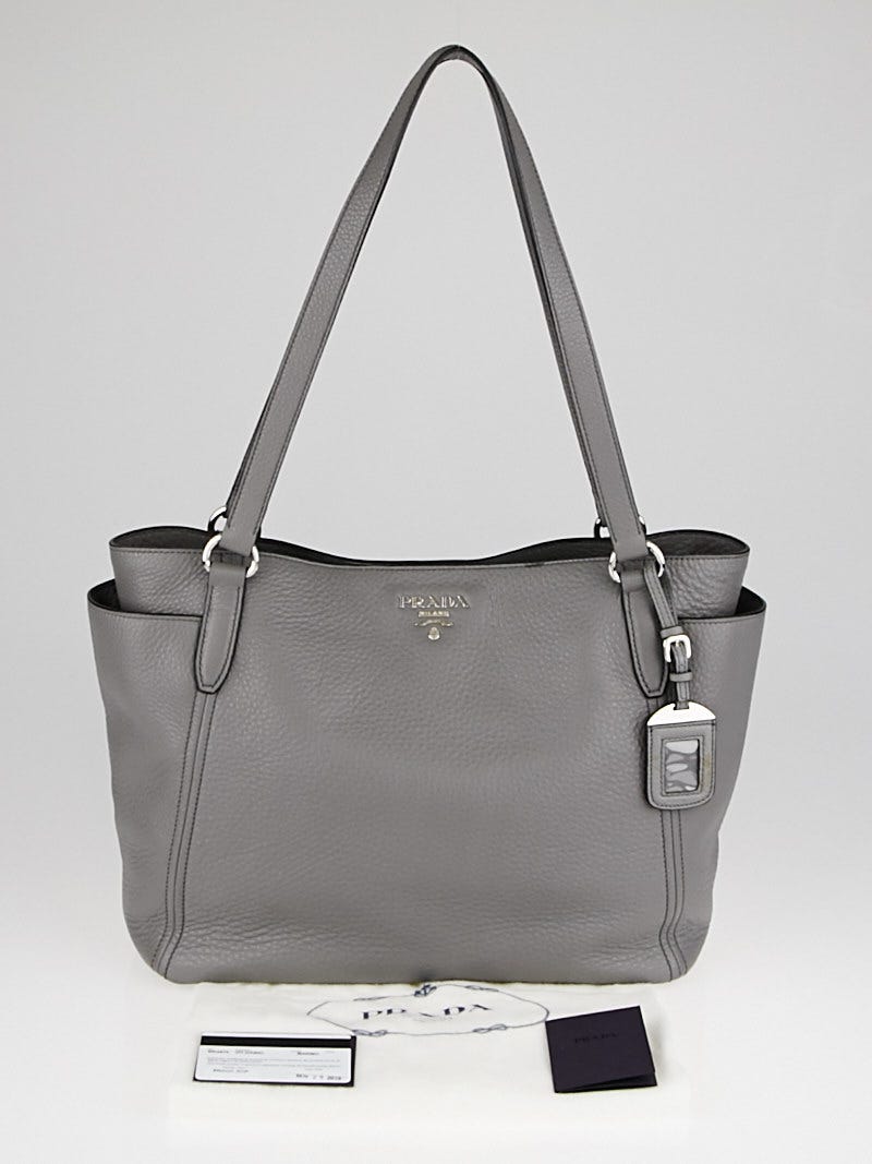 Prada vitello daino side pocket tote sale