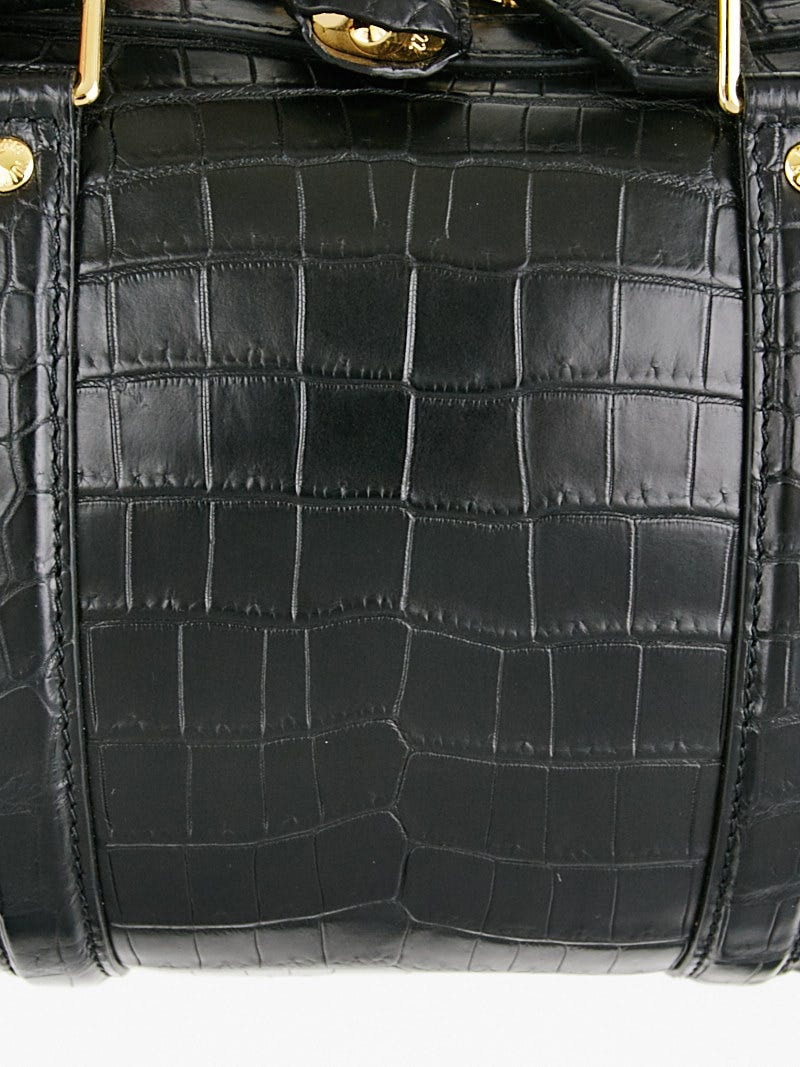 Louis Vuitton Monogram Velours Alligator Irvine Bag Black - A&V Pawn