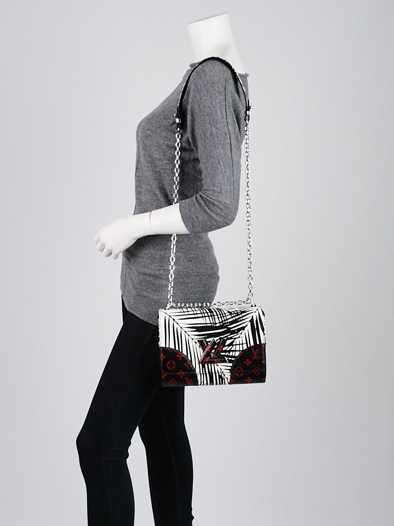 Louis Vuitton Noir Blanc Palm Print Twist MM Bag | Yoogi's Closet