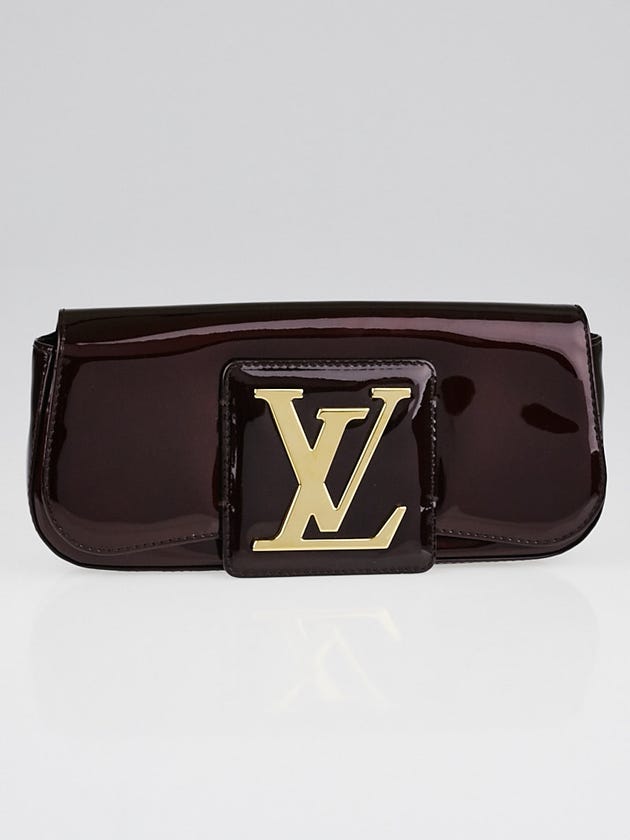 Louis Vuitton Amarante Monogram Vernis Pochette SoBe Clutch Bag