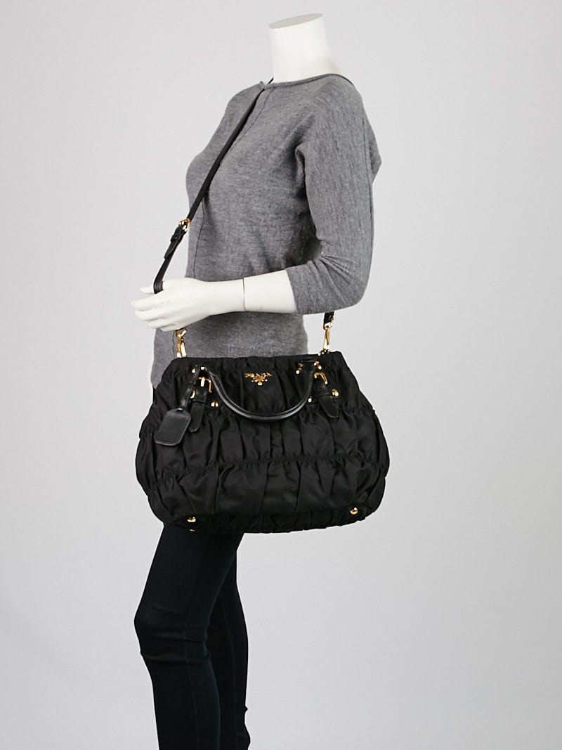 Prada Black Gaufre Tessuto Nylon Shopping Tote Bag BN1792 Yoogi s Closet
