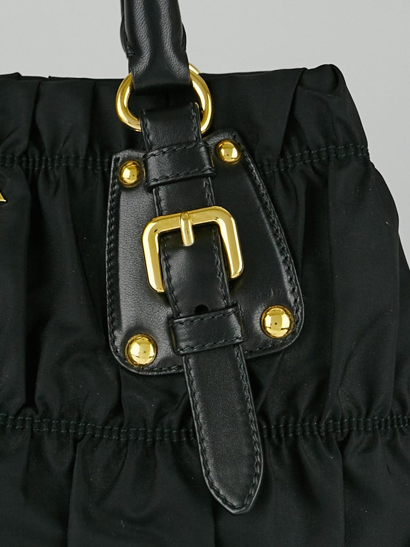 Prada Black Gaufre Tessuto Nylon Shopping Tote Bag BN1792